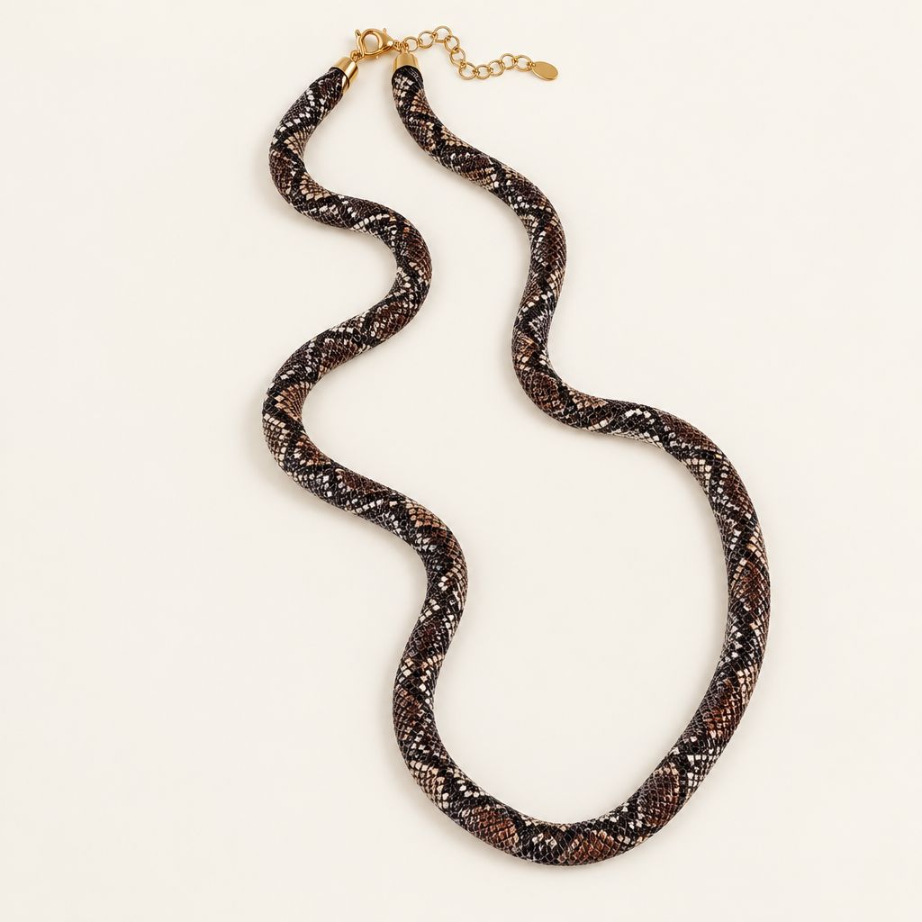 SnakeMesh™ Bendable Python Print Statement Necklace