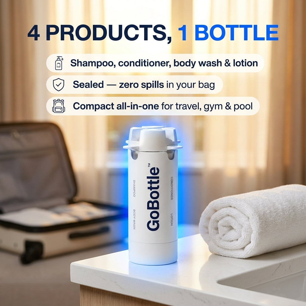 GoBottle 4-in-1 Travel Hygiene Dispenser