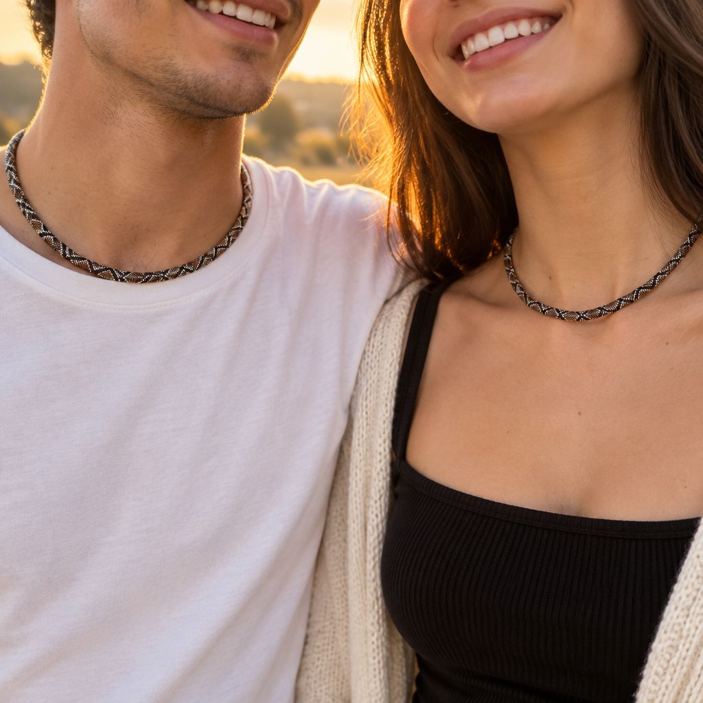 SnakeMesh™ Bendable Python Print Statement Necklace