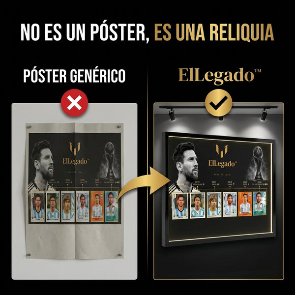 ElLegado™ Cuadro Enmarcado Trayectoria Mundialista 30x40 cm
