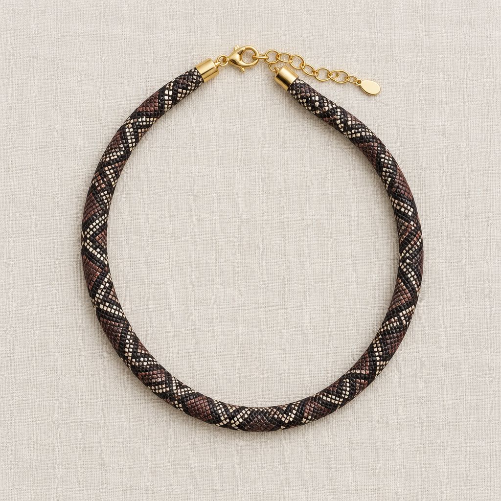 SnakeMesh™ Bendable Python Print Statement Necklace