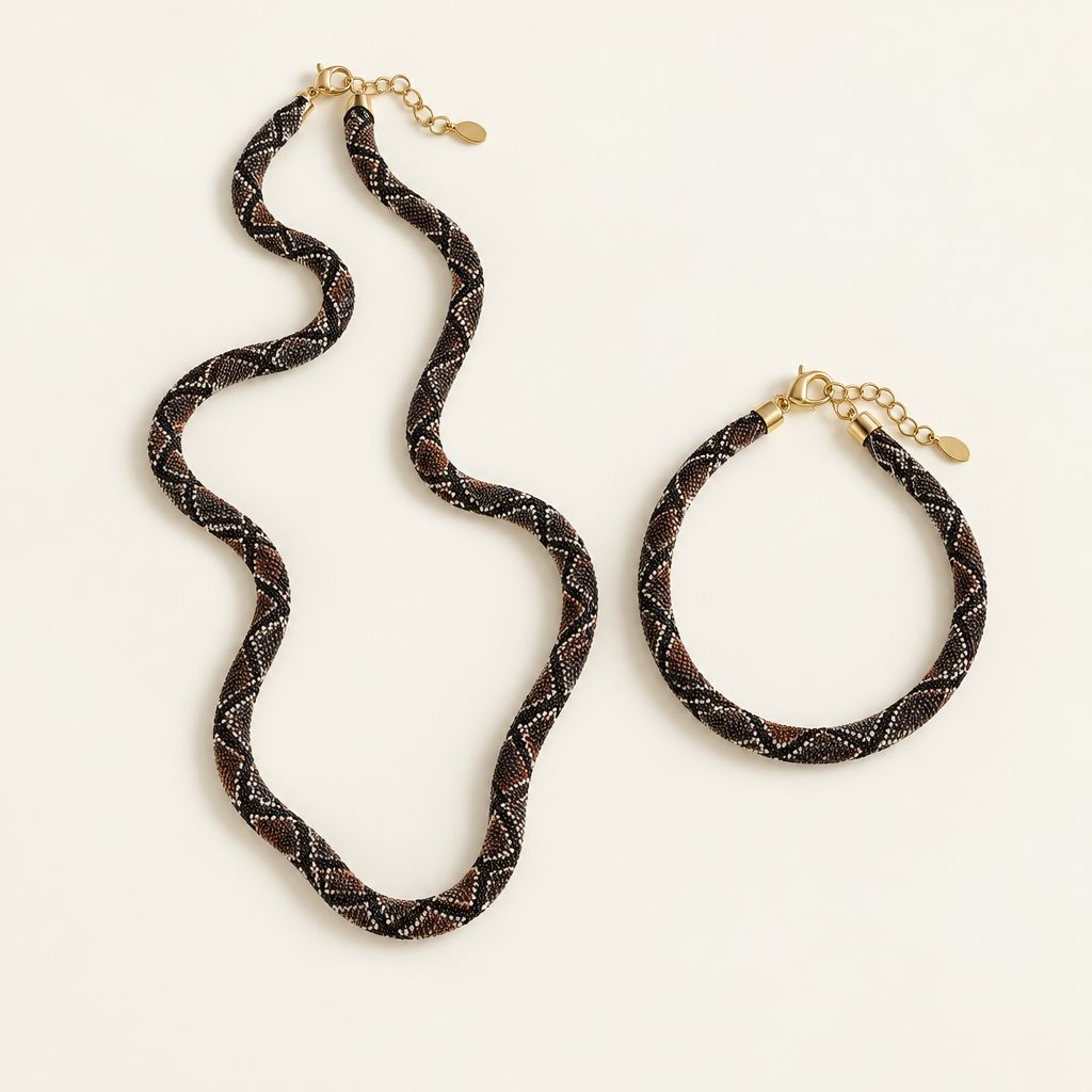 SnakeMesh™ Bendable Python Print Statement Necklace