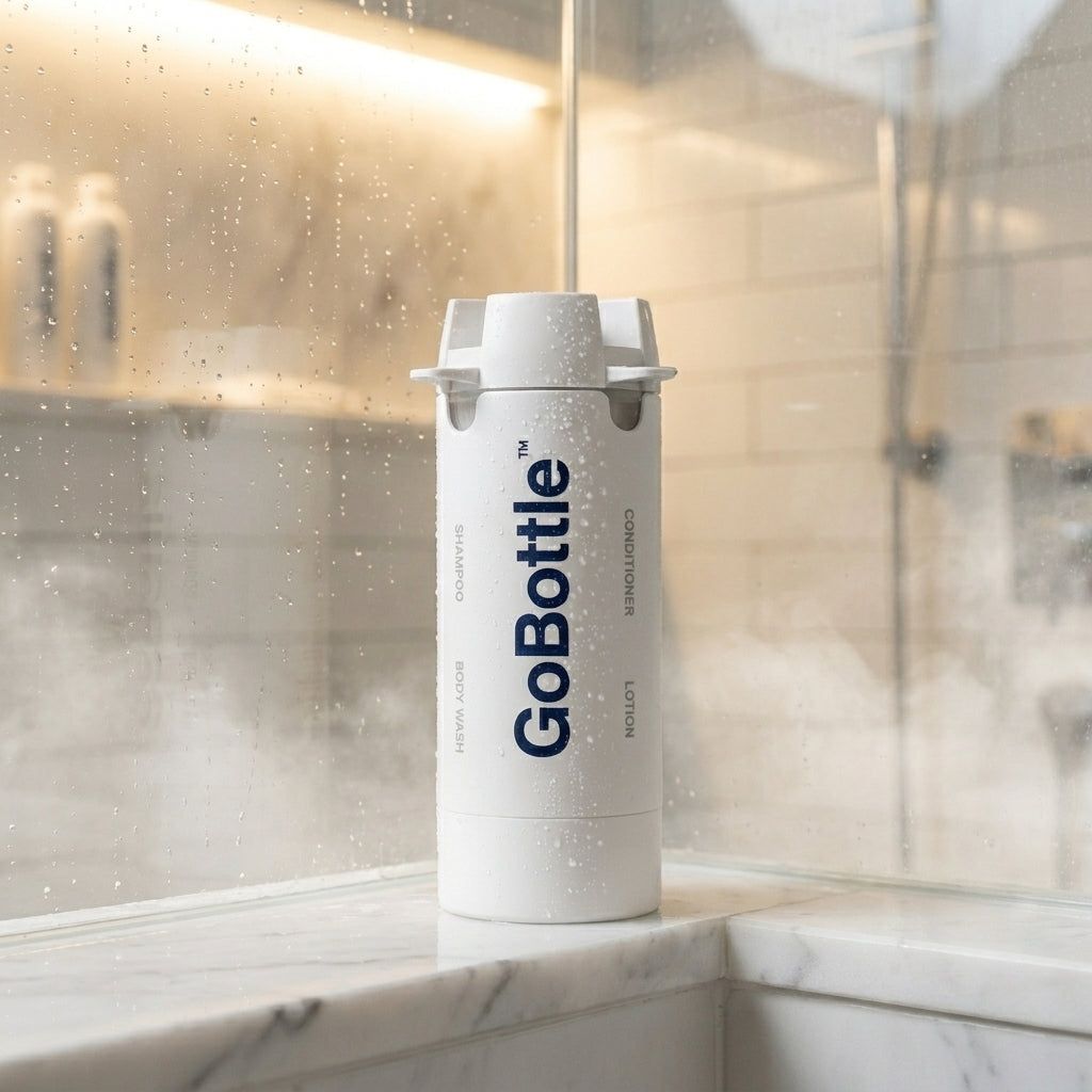 GoBottle: dispensador de viaje 4 en 1™ Dispensador Compacto de Cuatro Productos de Aseo