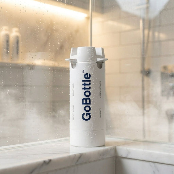 GoBottle: dispensador de viaje 4 en 1™ Dispensador Compacto de Cuatro Productos de Aseo