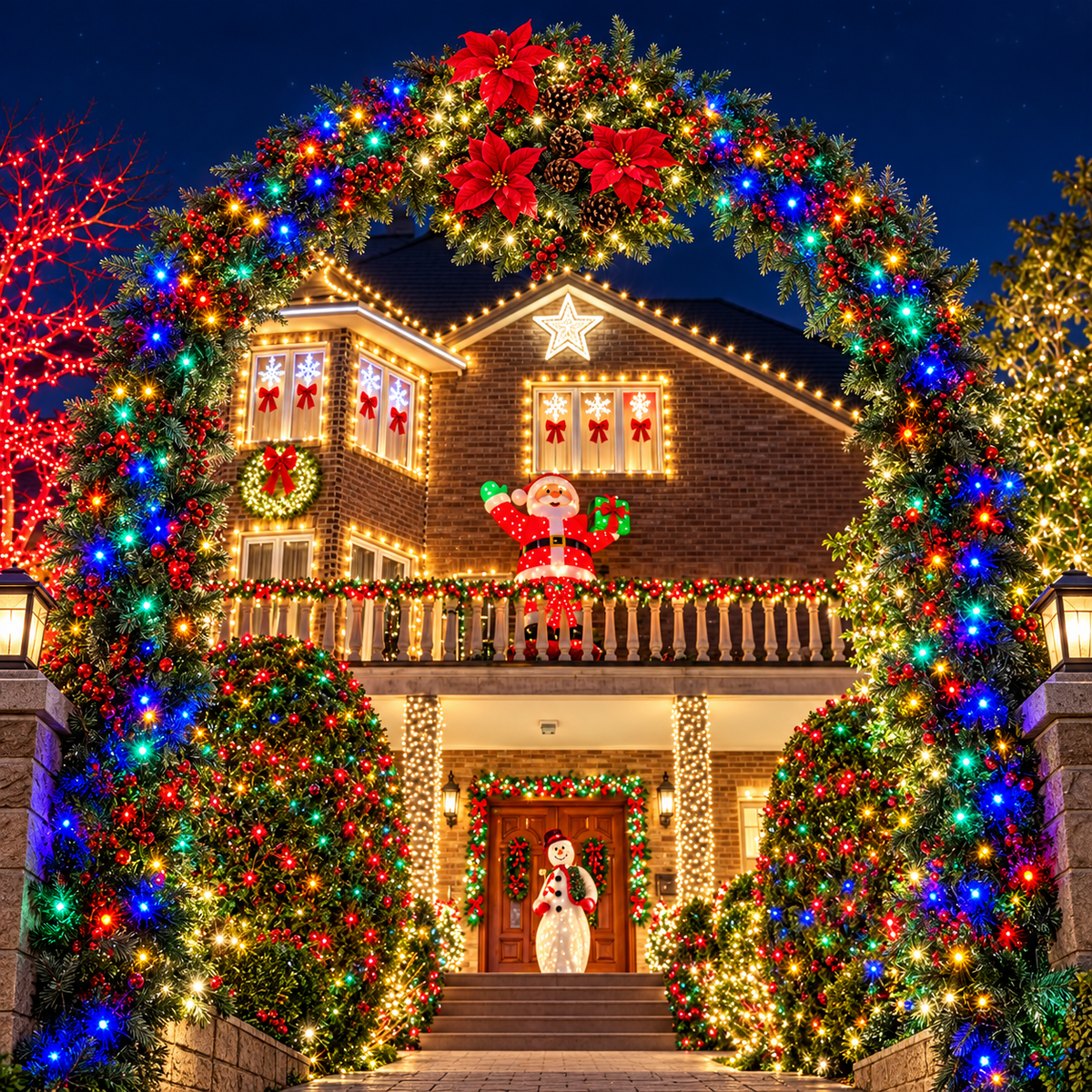 LUCES NAVIDEÑAS CON PANEL SOLAR