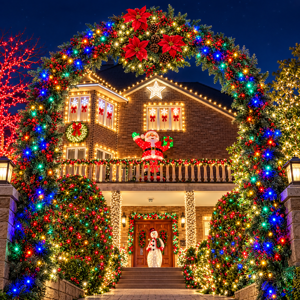 LUCES NAVIDEÑAS CON PANEL SOLAR