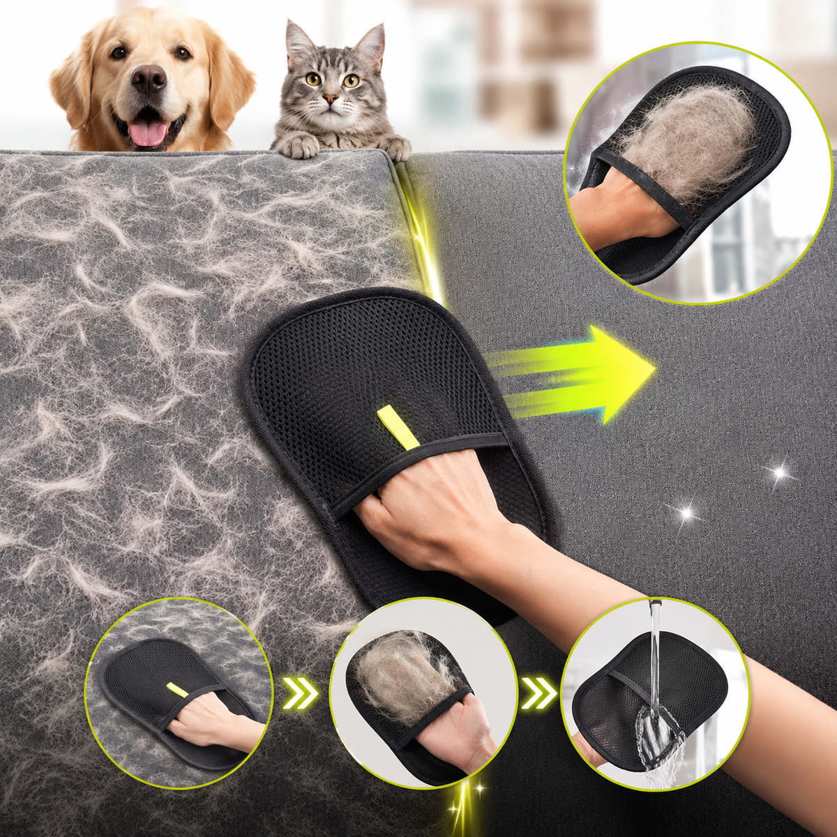 Hair removal glove