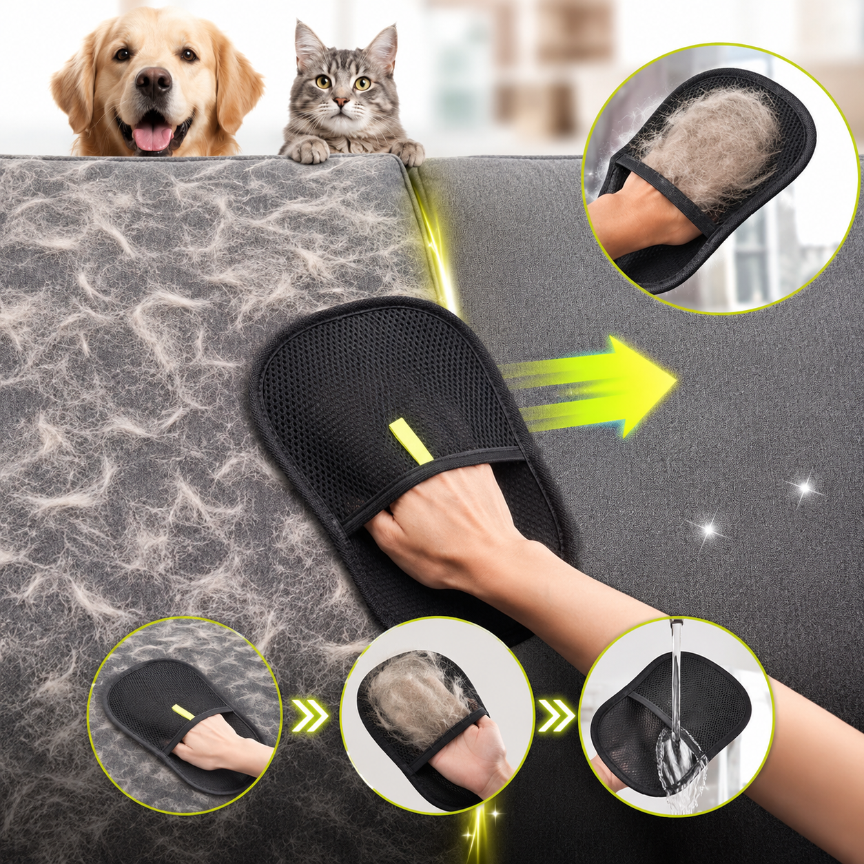 Hair removal glove