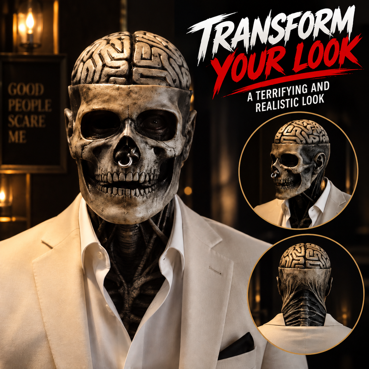 Skeleton Mask with Brain
