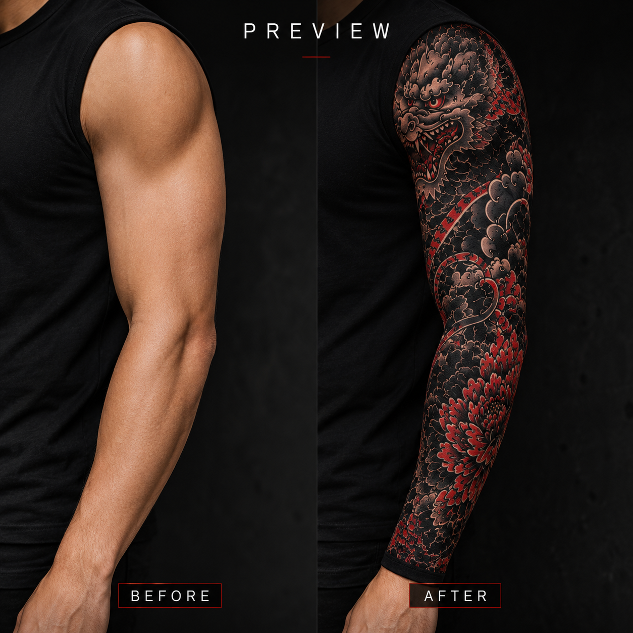 Sleeve Tattoo™ (1 arm and 1 leg)
