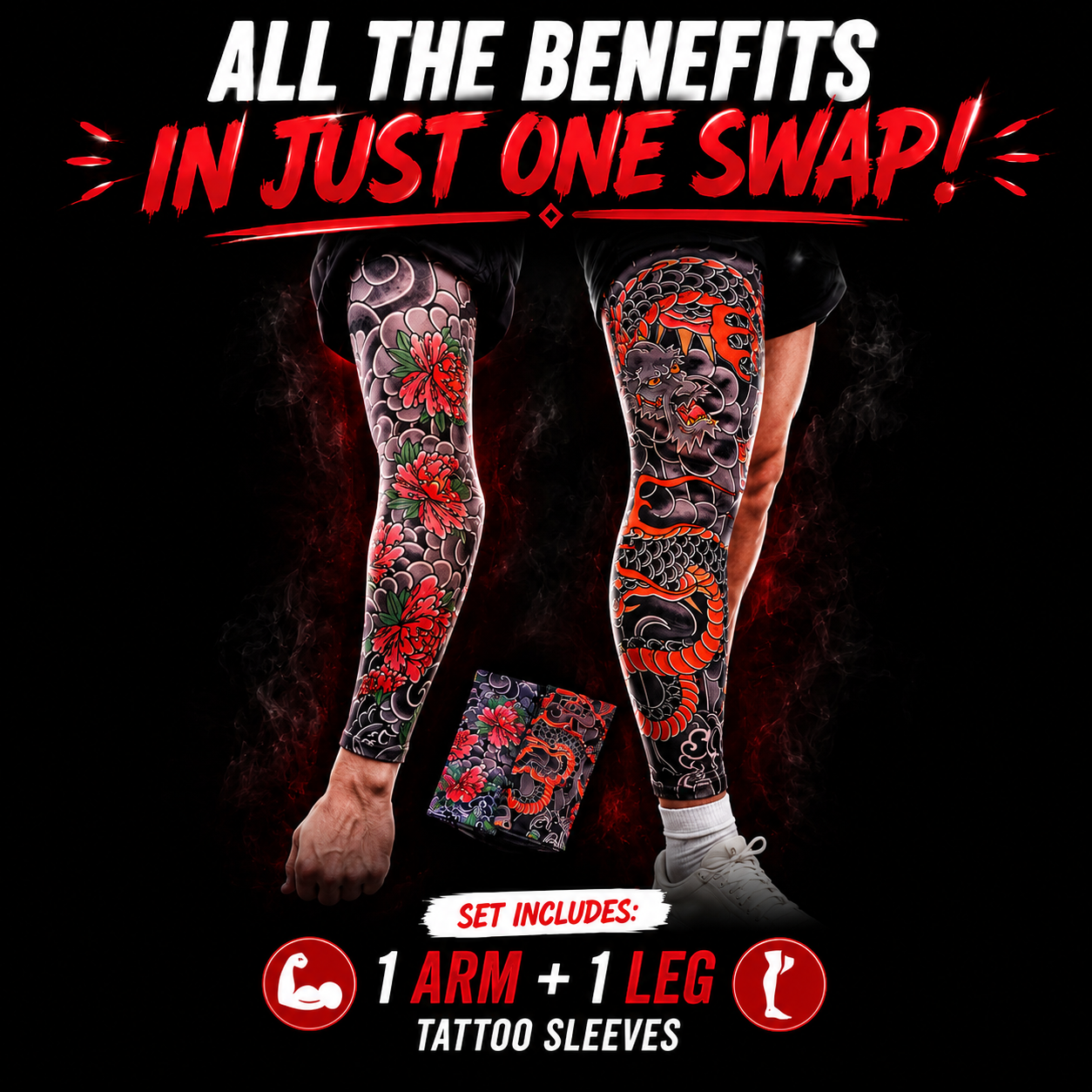Sleeve Tattoo™ (1 arm and 1 leg)
