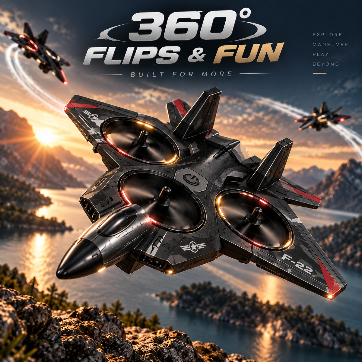 Aero360 — LED Stunt Drone Plane