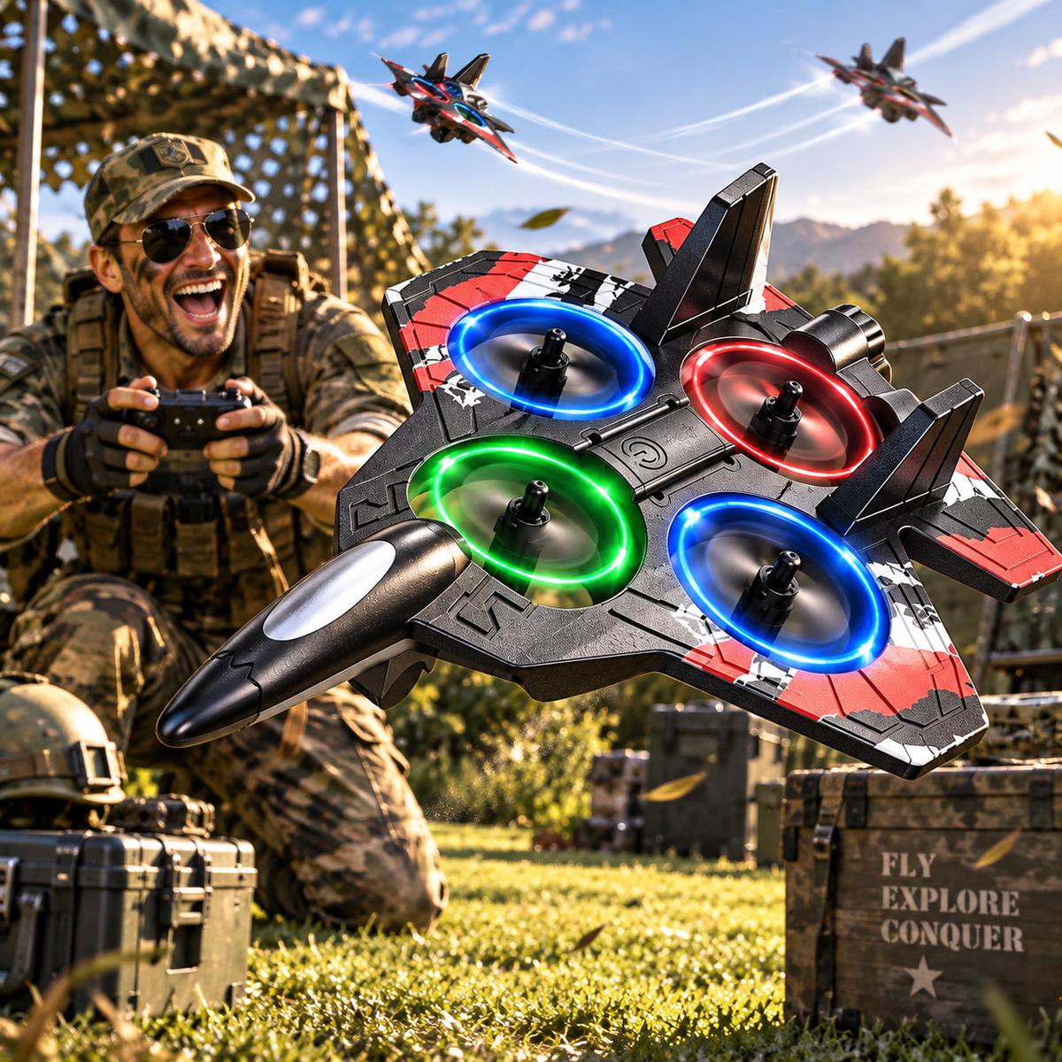 Aero360 — LED Stunt Drone Plane