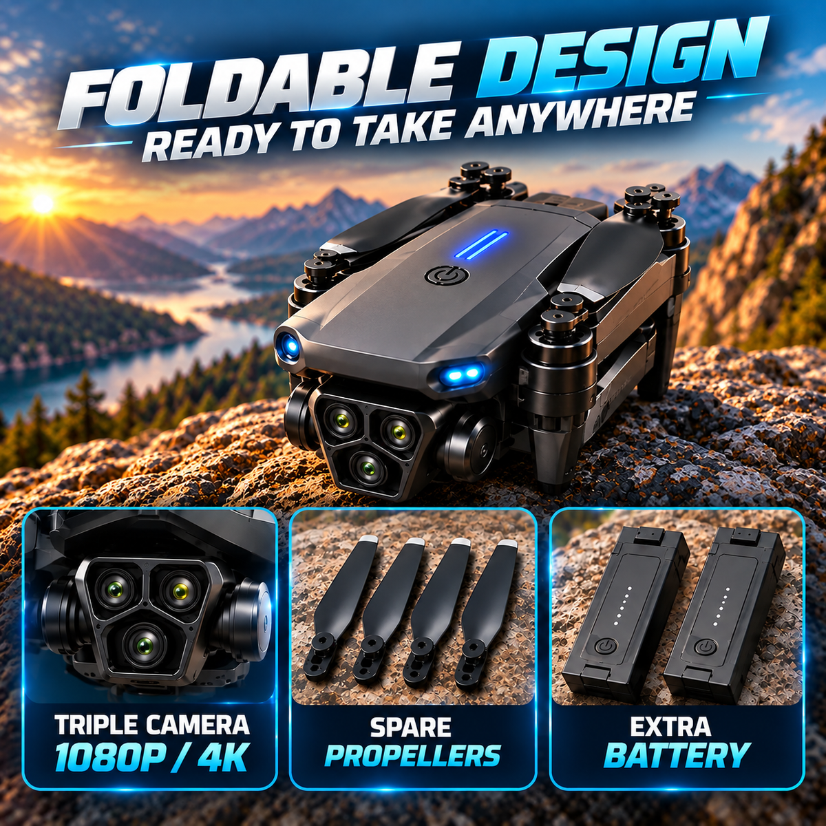 PRIME SkyPocket™  4K Drone
