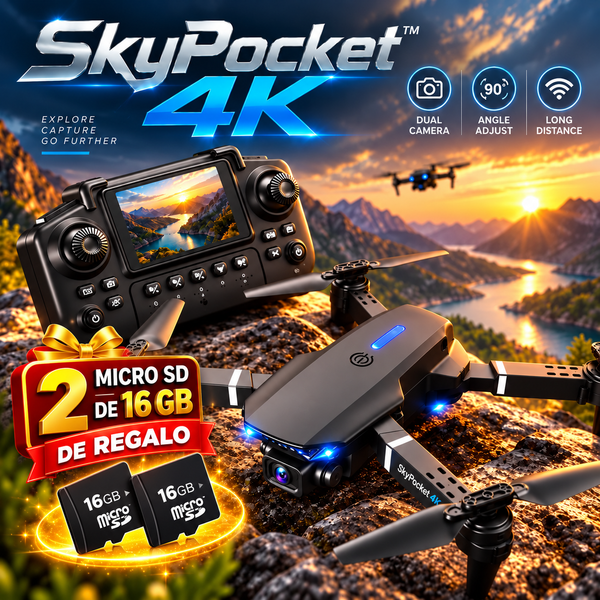 Drone 4k with 2 x Tarjeta SD 16 gb